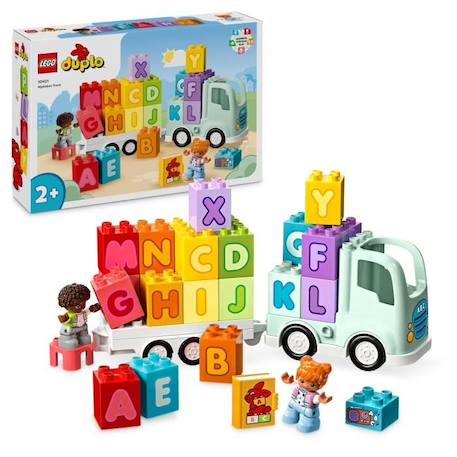 LEGO® 10421 DUPLO Ma Ville Le Camion de l'Alphabet, Jouet d'Apprentissage de l'Alphabet pour Enfants Dès 2 Ans BLEU 1 - vertbaudet enfant 