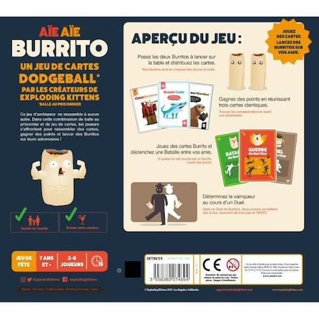 Jeu de société - ASMODEE - Aie Aie Burrito (Edition 2022) - Ambiance - 3 à 6 joueurs BEIGE 4 - vertbaudet enfant 