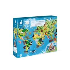 Jouet-Puzzle éducatif géant Les Animaux Menacés 200 pcs - JANOD - Animaux - 3D - Multicolore - Enfant - 6 ans