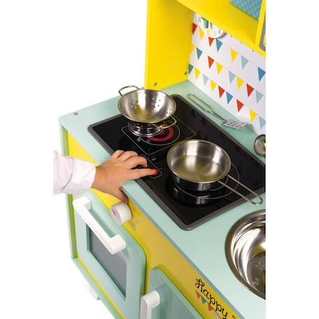 Cuisine en bois JANOD Grande Cuisine Happy Day - Pour Enfant dès 3 Ans JAUNE 3 - vertbaudet enfant 