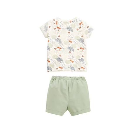 Ensemble t-shirt et short garçon Sian VERT 2 - vertbaudet enfant 