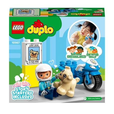 LEGO® 10967 DUPLO La Moto De Police, Jouet Pour les Enfants de 2 Ans et Plus, Développement De La Motricité Fine BLANC 6 - vertbaudet enfant 