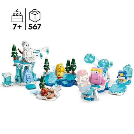 LEGO® Super Mario 71417 Ensemble d’Extension L'Aventure dans la Neige de Morsinet, Jouet BLANC 3 - vertbaudet enfant 