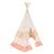 Tente Tipi Rose Blanc avec volants ROSE 1 - vertbaudet enfant 