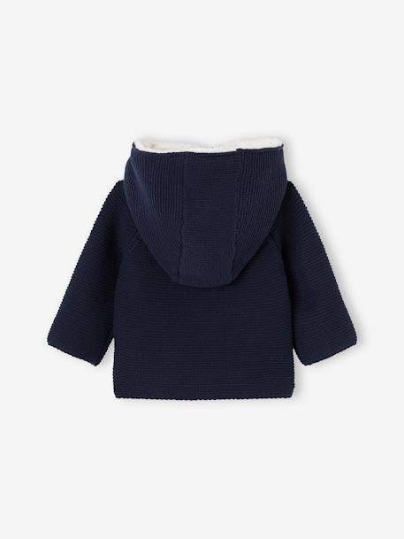 Cardigan bébé + capuche amovible doublée sherpa marine 4 - vertbaudet enfant 