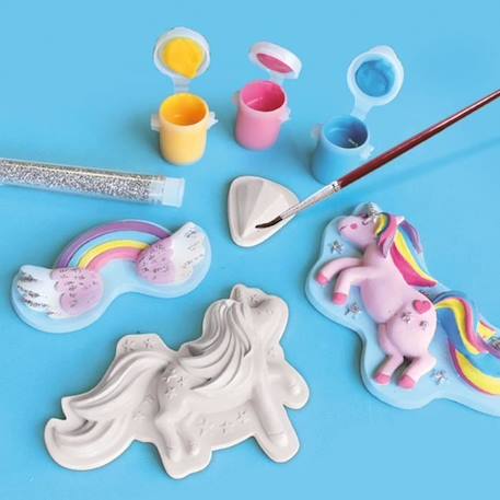 SES CREATIVE - Moulage et peinture Licornes - Kit créatif pour enfants de plus de 5 ans JAUNE 6 - vertbaudet enfant 