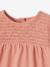 Robe à smocks en velours col brodé amovible bébé rose 7 - vertbaudet enfant 