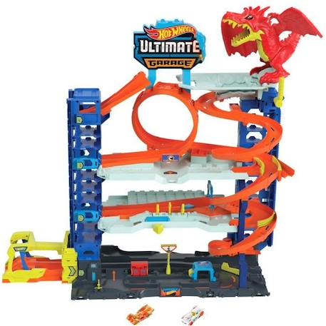 Hot Wheels City-Garage Ultime-Coffret avec 2 voitures incluses HKX48 BLANC 1 - vertbaudet enfant 