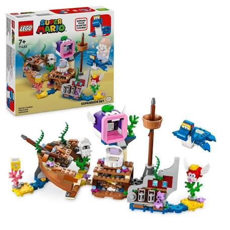 LEGO® 71432 Super Mario Ensemble d'Extension Aventure dans l'Épave Engloutie avec Dorrie, Jouet avec Figurines de Cheep Cheep BLEU 1 - vertbaudet enfant 