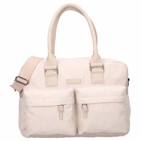 Sac à langer en velours côtelé et son matelas nomade 31 x 23 cm Beige BEIGE 2 - vertbaudet enfant 