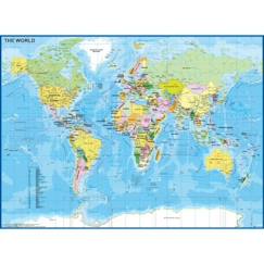 Jouet-Ravensburger - Puzzle 200 pièces XXL : Carte du Monde