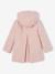 Manteau à capuche fille rose poudré+vert émeraude 2 - vertbaudet enfant 