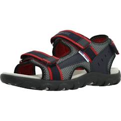 Chaussures-Chaussures garçon 23-38-Sandales Enfant Geox Strada - GEOX - 105689 - Noir/Fluo Jaune - Ouvert - Confort exceptionnel