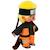 Bandai - Monchhichi - Peluche Monchhichi Naruto Shippuden - Peluche toute douce 20 cm pour enfants et adultes - SE241088 ORANGE 5 - vertbaudet enfant 