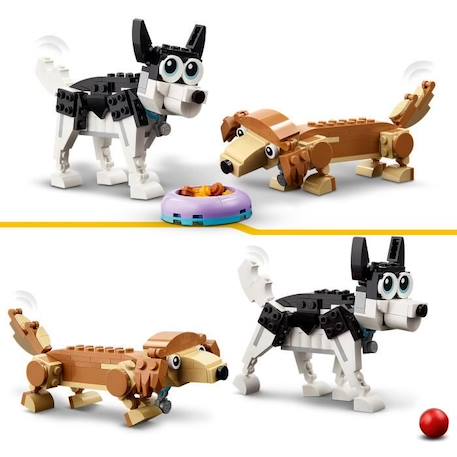 LEGO® Creator 3-en-1 31137 Adorables Chiens, Figurines de Teckel, Carlin, Caniche, Enfants Dès 7 Ans BEIGE 4 - vertbaudet enfant 