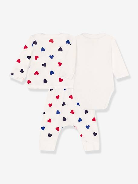 Ensemble 3 pièces bébé PETIT BATEAU blanc 2 - vertbaudet enfant 