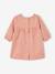 Robe à smocks en velours col brodé amovible bébé rose 5 - vertbaudet enfant 