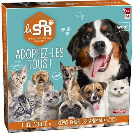 LANSAY - SPA® - ADOPTEZ-LES TOUS ! - Jeu de société - 2 à 6 joueurs - Dès 6 ans MARRON 1 - vertbaudet enfant 