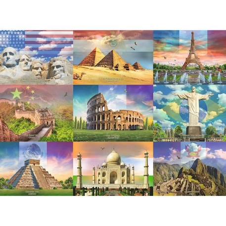 Puzzle Enfant 200 p XXL - Les monuments du monde - Ravensburger - Architecture et monument - Dès 8 ans BLEU 1 - vertbaudet enfant 