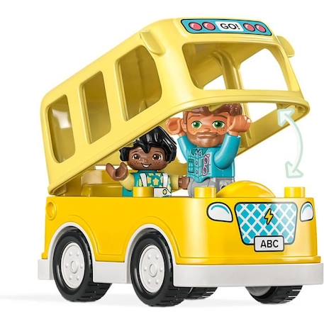 LEGO® DUPLO 10988 Le Voyage en Bus, Jouet Éducatif pour Développer la Motricité Fine, Enfants 2 Ans JAUNE 3 - vertbaudet enfant 