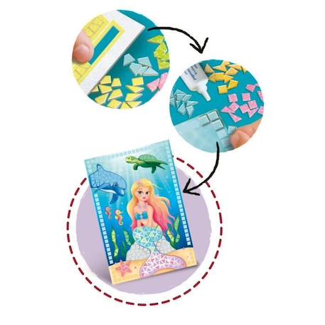 Coffret Mosaïque Ravensburger Mermaid - A partir de 7 ans - Décorez facilement 2 objets - Certifié FSC mixte BLEU 2 - vertbaudet enfant 