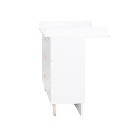 ROBA Commode à Langer Clara - Plan Amovible - Pieds et Poignées en Bois Véritable - Hauteur de Langer 93 cm - Blanc BLANC 5 - vertbaudet enfant 