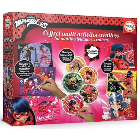 Coffret Multi-activités Miraculous Ladybug - Loisirs créatifs - EDUCA - 18931 ROSE 1 - vertbaudet enfant 