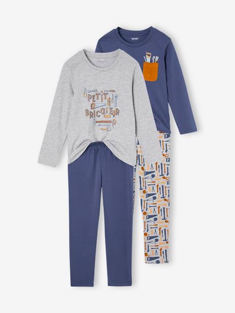 Garçon-Lot de 2 pyjamas "petit bricoleur" garçon