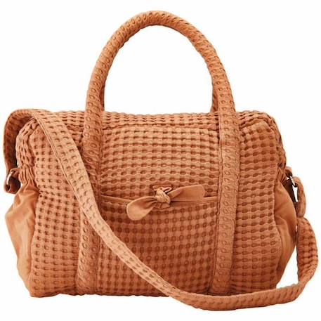 Bb&co - Sac à langer en coton gaufré - Camel - 28 x 42 cm ROSE 1 - vertbaudet enfant 