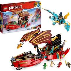 -LEGO® NINJAGO 71797 Le QG des Ninjas - La Course Contre la Montre, Jouet avec 2 Figurines Dragon