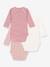 Lot de 3 bodies croisés manches longues PETIT BATEAU bois de rose 2 - vertbaudet enfant 