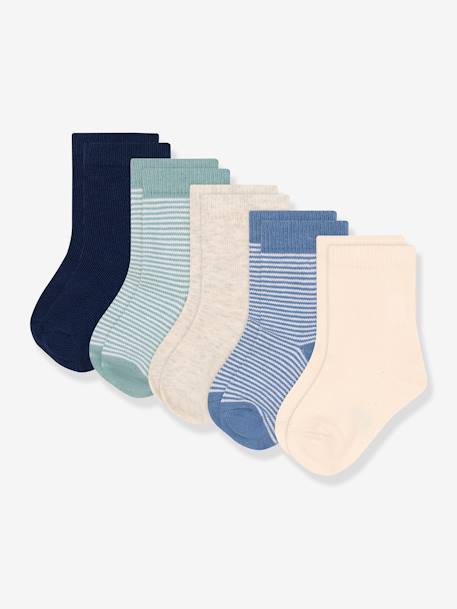 Lot de 5 paires de chaussettes garçon PETIT BATEAU bleu 1 - vertbaudet enfant 