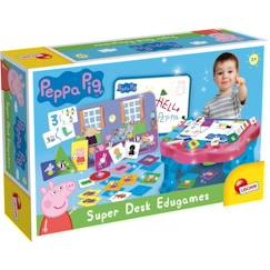 Chambre et rangement-Mobilier de jardin-Bureau d'activités Peppa Pig Super Desk - LISCIANI GIOCHI - 10 jeux éducatifs