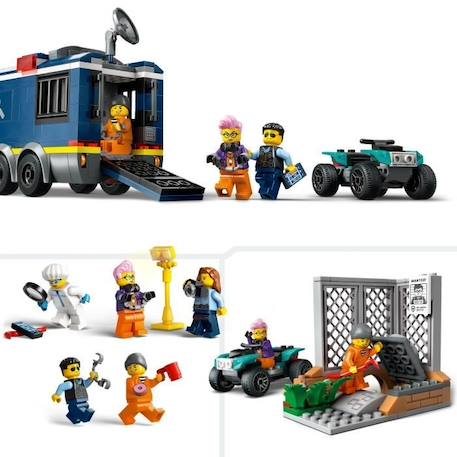 LEGO® 60418 City Le Laboratoire de Police Scientifique Mobile, Jouet de Quad, Cadeau Enfants Dès 7 Ans, et Minifigurines BLEU 4 - vertbaudet enfant 