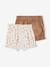 Lot 2 Shorts Velours cappuccino 1 - vertbaudet enfant 