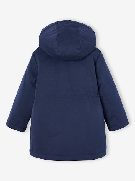 Parka 3 en 1 fille parka + doudoune sans manches indigo+vieux rose 9 - vertbaudet enfant 