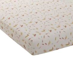 DRAP HOUSSE JERSEY IMPRIME 60x120 cm HAPPY  - vertbaudet enfant