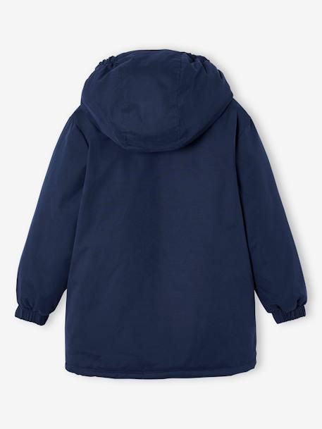 Parka à capuche doublée sherpa camouflage garçon bleu nuit 5 - vertbaudet enfant 