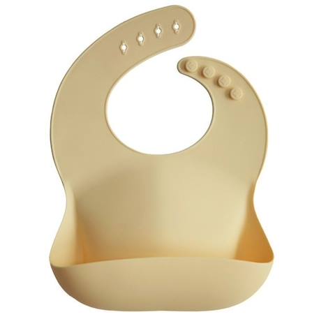 Bavoir silicone Jaune Soleil - Repas bébé et enfant - Mushie JAUNE 1 - vertbaudet enfant 