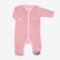 Pyjama bébé naissance TROIS KILOS SEPT - Velours coton/polyester - Rose  - vertbaudet enfant