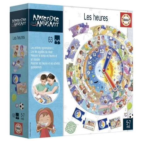 Jeu d'apprentissage - EDUCA - Les Heures BLEU 2 - vertbaudet enfant 