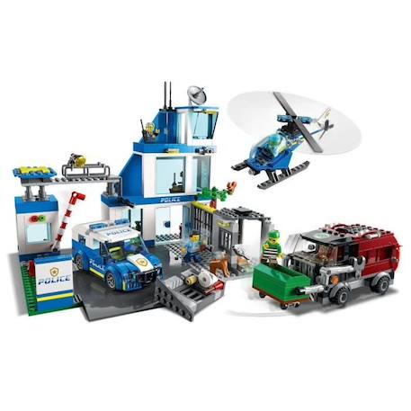 LEGO® City 60316 Le Commissariat de Police, Jouet Hélicoptère, Voiture de Police, Chien Figurine, Camion Poubelle Jouet JAUNE 2 - vertbaudet enfant 