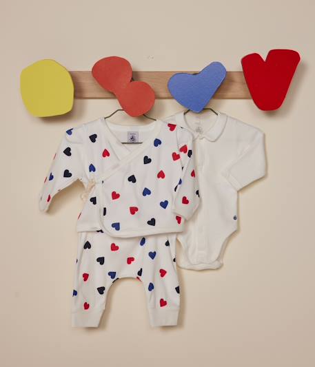 Ensemble 3 pièces bébé PETIT BATEAU blanc 4 - vertbaudet enfant 