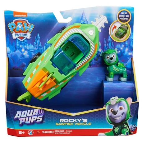 Véhicule et figurine Rocky La Pat' Patrouille Aqua Pups dès 3 ans VERT 5 - vertbaudet enfant 