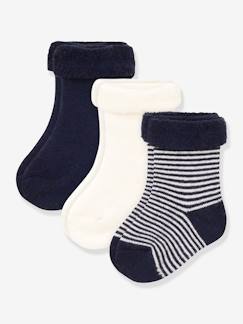 -Lot de 3 paires de chaussettes bébé en tricot PETIT BATEAU