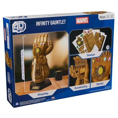 Marvel - GANT DE L'INFINI DE THANOS - Maquette 4D à construire - 35 cm MARRON 6 - vertbaudet enfant 