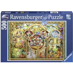 Jouet-Puzzle 500 pièces - Famille Disney - Ravensburger - Jaune Marron Rouge - A partir de 7 ans