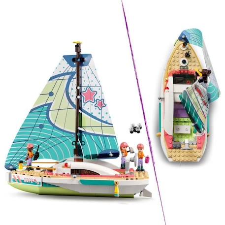 LEGO 41716 Friends L’Aventure en Mer de Stéphanie, Jouet de Bateau et Drone, Voyage avec Mini-poupées, Enfants Dès 7 Ans BLEU 2 - vertbaudet enfant 