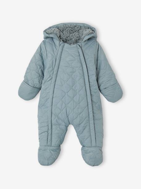 Combi-pilote mixte matelassée bébé doublée sherpa bleu canard 1 - vertbaudet enfant 