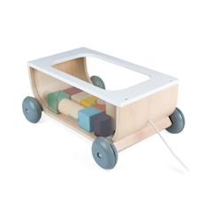 Chariot de Cubes Sweet Cocoon en bois JANOD - Dès 18 Mois - Multicolore  - vertbaudet enfant